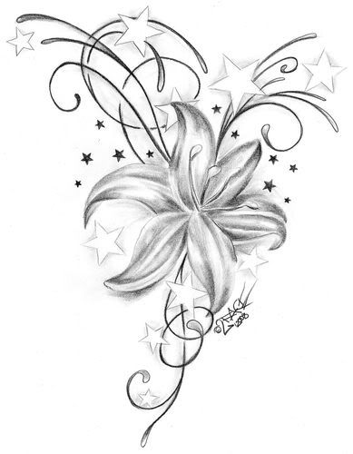 lily tattoo designs. lily flower tattoo designs