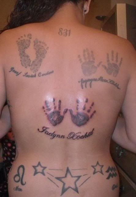 i got the baby's handprints and name added to me