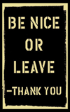 Be nice sticker