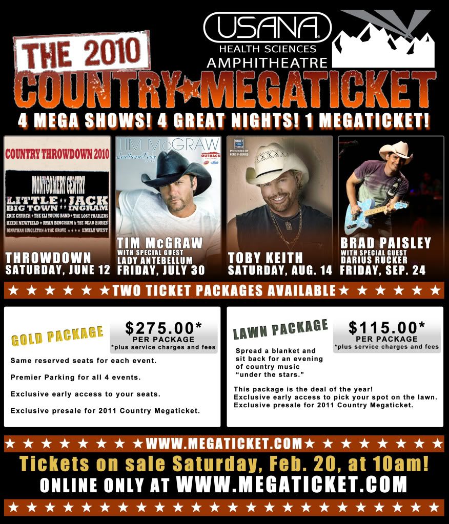 THE 2010 COUNTRY MEGATICKET