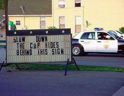 funny picture cop car sign