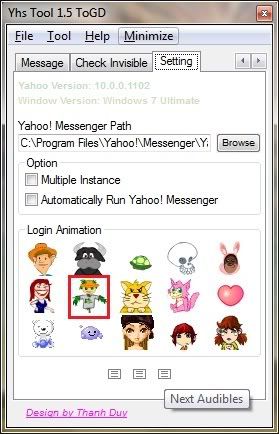 Audibles Yahoo Messenger