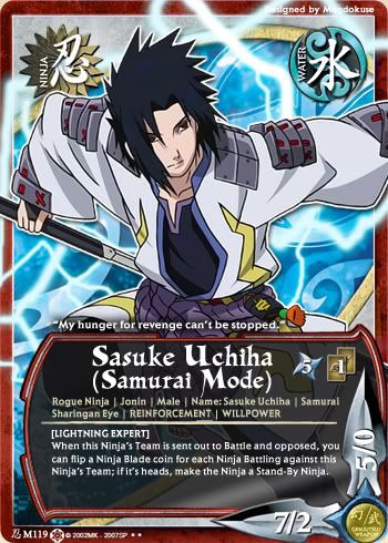 Naruto  Sasuke on Sasuke    Sasuke Samurai Ultra Rare Naruto Card Picture By