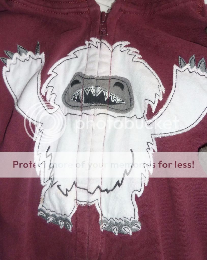 Gymborees Crazy 8 6 PC Abominable Monster Tops Jacket Socks Pant Set