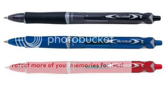Pilot Acroball Ballpoint Pen Med 1 0 Black Blue Red