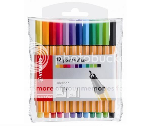 Stabilo Point 88 Mini Fineliner Pens, 12 pack, 688/12 1  