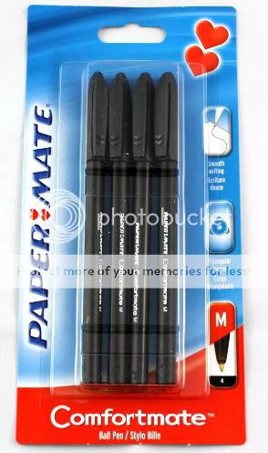 PaperMate Comfortmate Ballpoint Pens Capped BLACK  